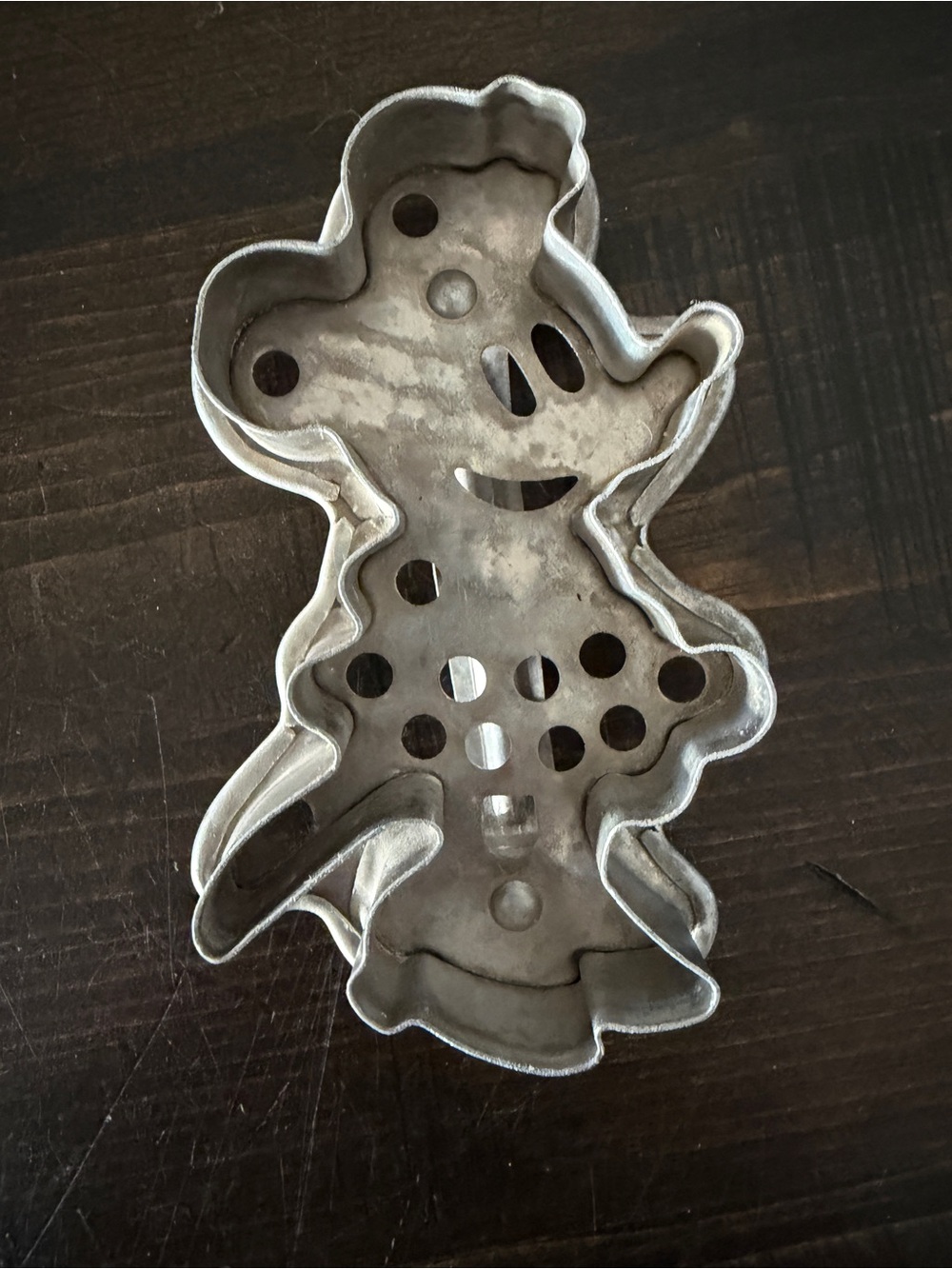 1950’s Aluminum Minnie Mouse Cookie Cutter - Silver